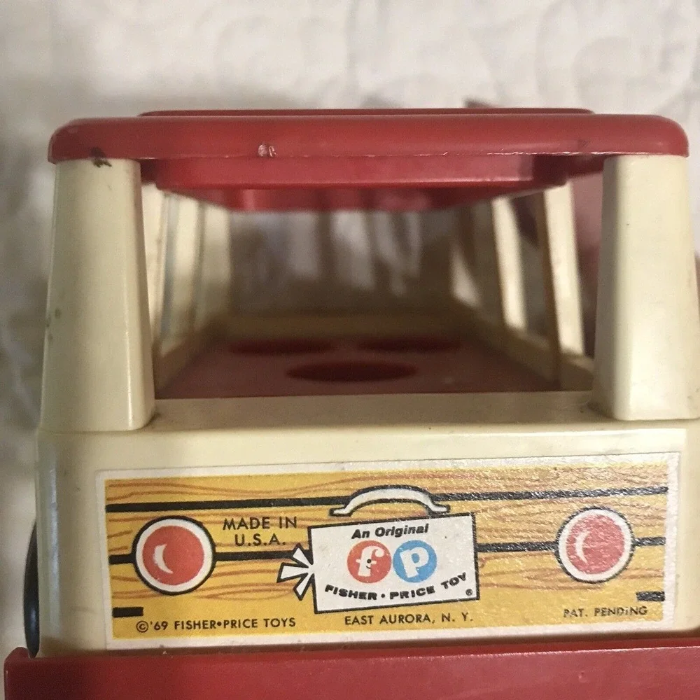 Fisher Price Little People Mini Bus Vehicle FP-141 1969‎